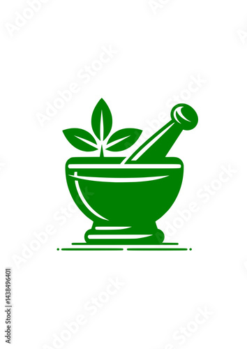 mortar and pestle, black and white icon, simple design, minimalist, pharmaceutical symbol, herbal medicine, cooking utensil, traditional pharmacy, grinding tool