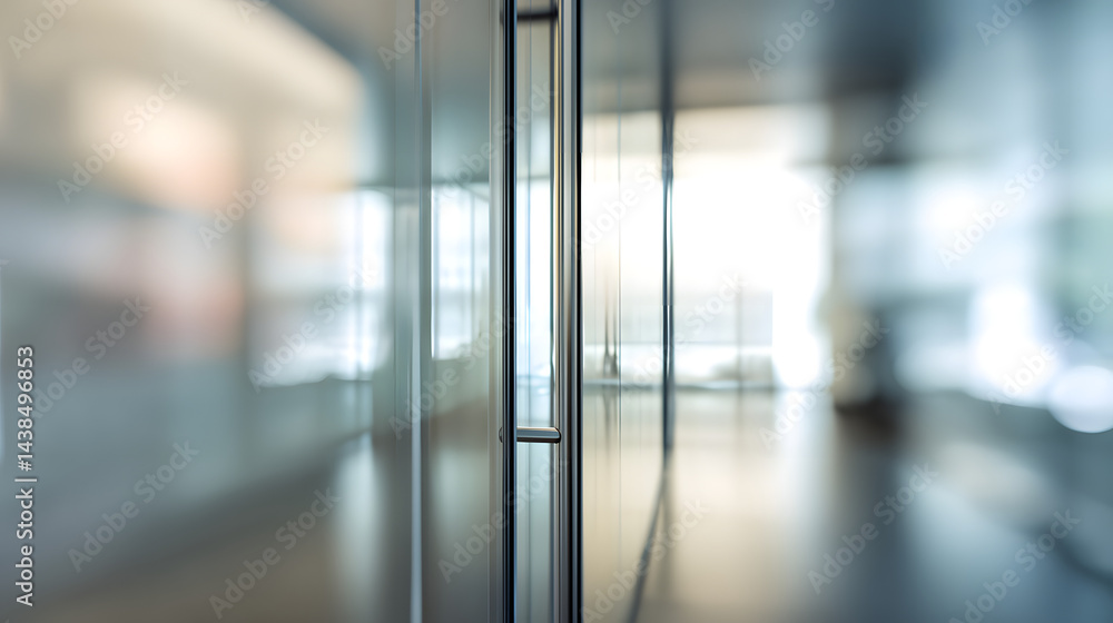 Dynamic business environment blurred office interior and door modern workspace professional setting Dynamic business environment blurred office interior and door modern workspace professional setting