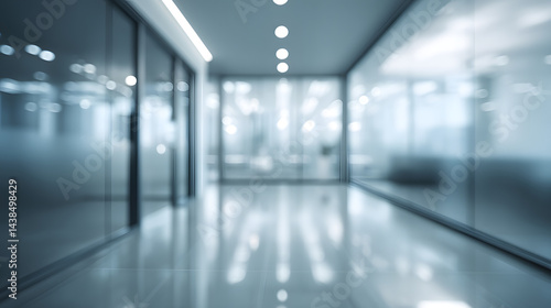 Wallpaper Mural Blurred office interior with doorway modern workspace digital background professional environment Torontodigital.ca