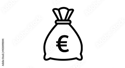 A bag with a euro sign on it