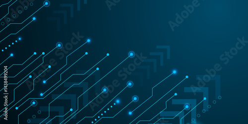 Circuit technology background with hi-tech digital data connection system and computer electronic design.