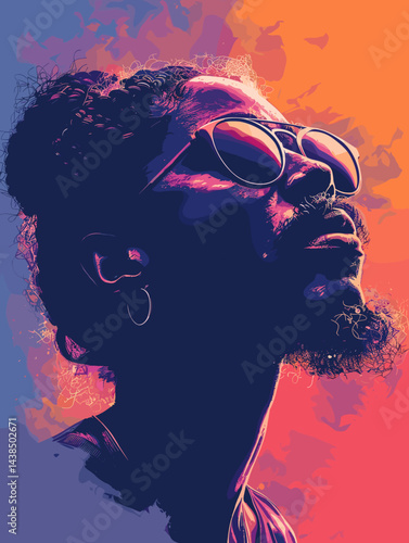 Man with a beard and sunglasses is the main subject of the image