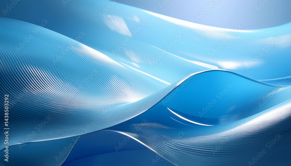 Obraz premium modern blue background with gentle reflections and soft hues