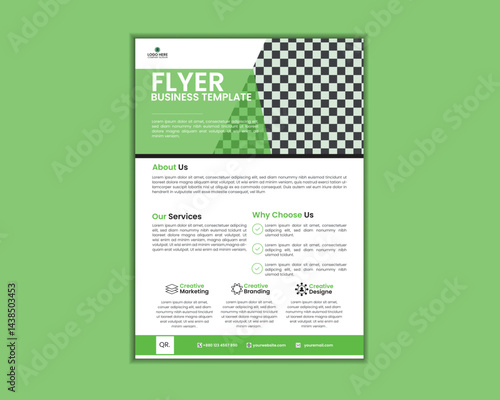 Minimalist Corporate Business Flyer Template for Marketing and Promotion in EPS Format