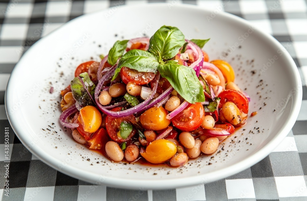 Vibrant bean and tomato salad Vibrant bean and tomato salad