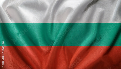 Fotografie a ruffled fabric flag of bulgaria
