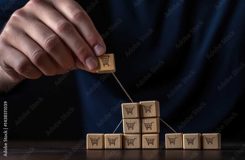 Fototapeta premium Building a digital shopping empire