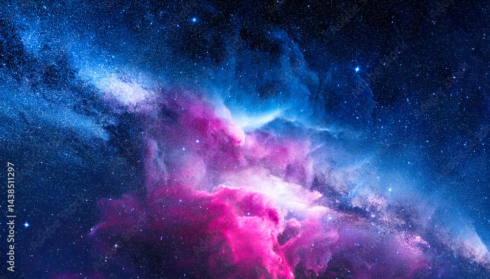 Fototapeta premium blue and pink nebula