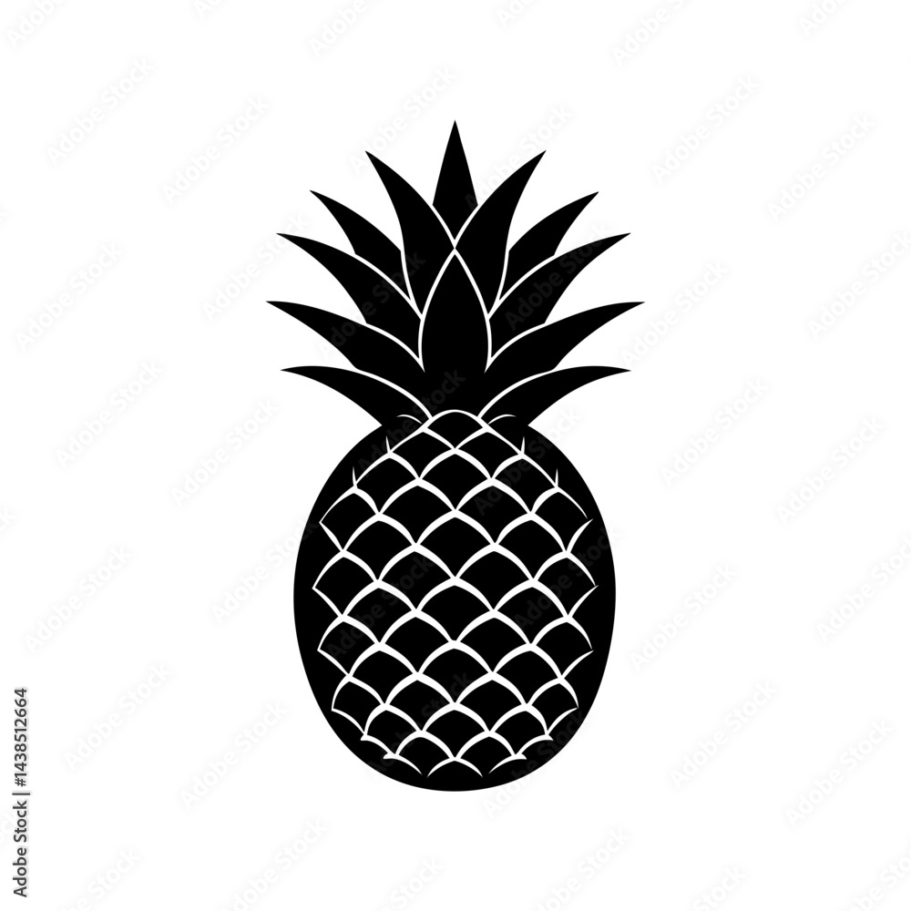 Fototapeta premium pineapple vector silhouette