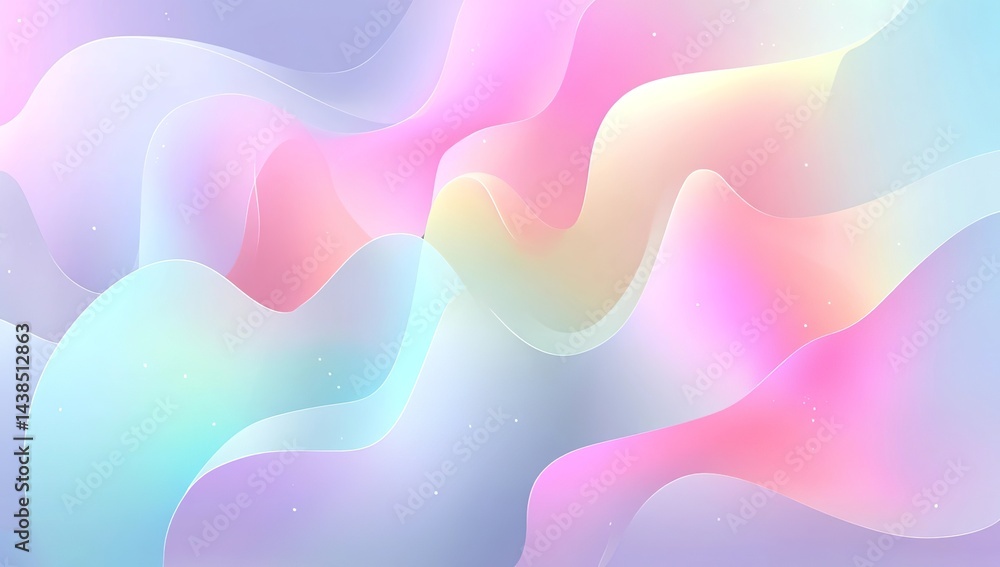 Abstract pastel background with wavy shapes and gradients. Abstract pastel background with wavy shapes and gradients.