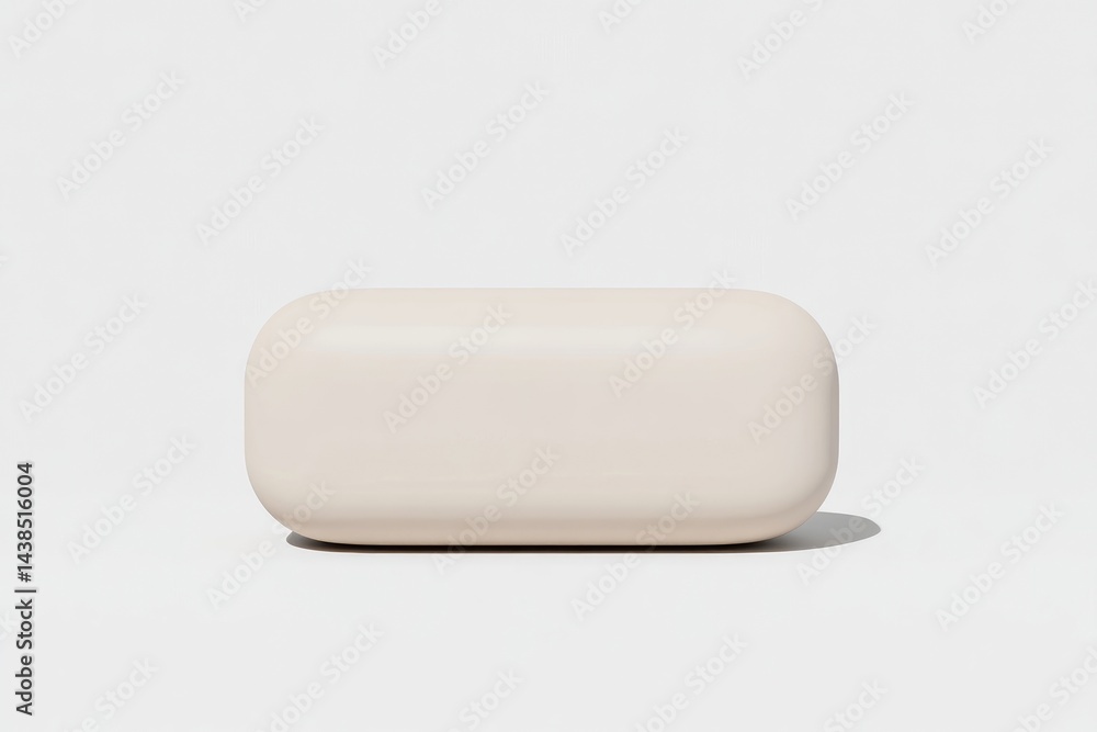 Light beige rectangular solid object Light beige rectangular solid object