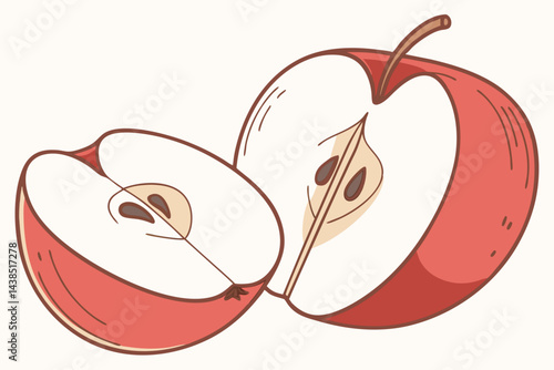 apple with a slice