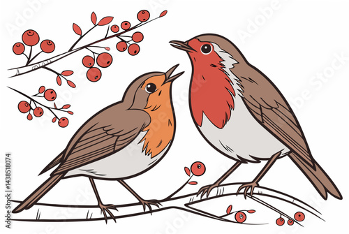 robin on a branch