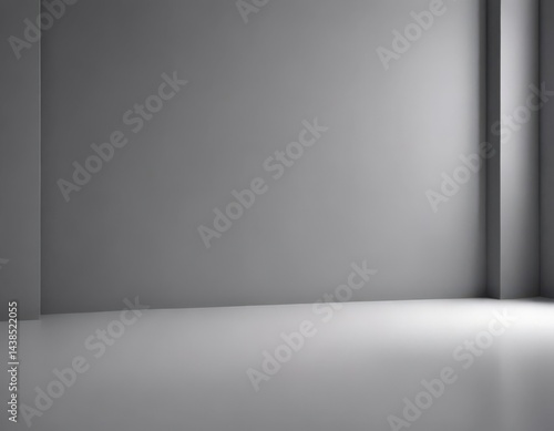 Elegant gray backdrop, soft light, subtle shadows ,  abstract,  modern,  luxury