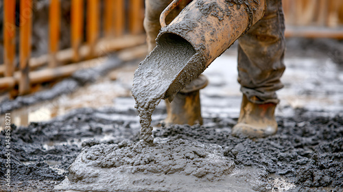 Wallpaper Mural Concrete Pouring at Construction Site Torontodigital.ca