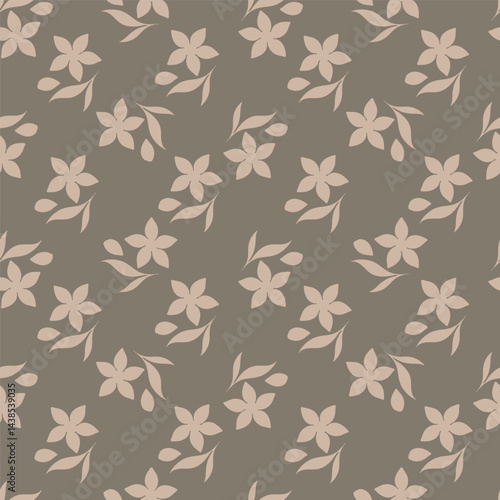 Abstract Digital Hand Drawn Seamless floral pattern background. ready for print digital flower textile allover design