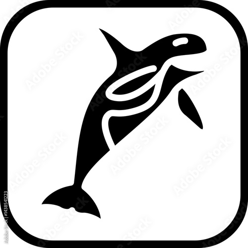 Whale vector icon style