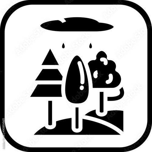 Rainforest vector icon style