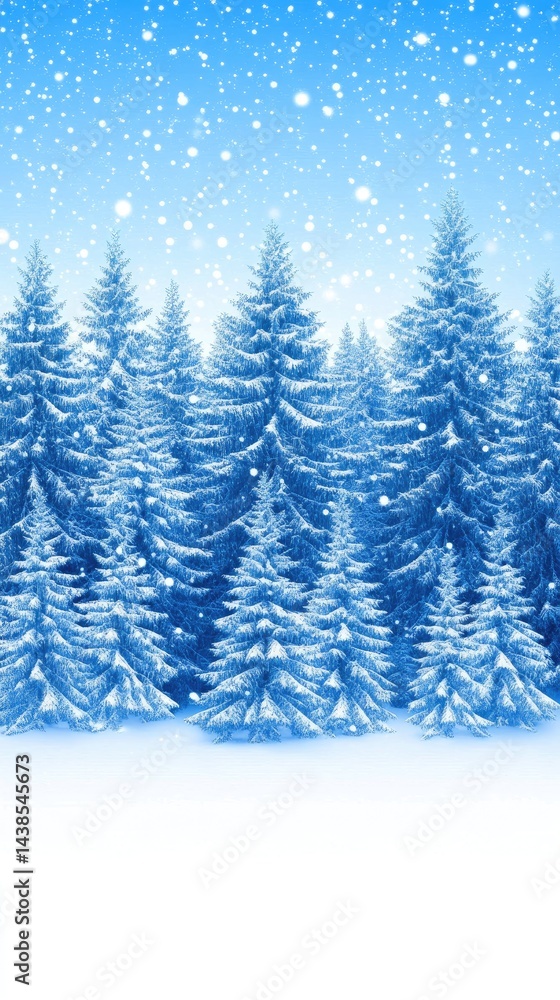 Obraz premium Snowy forest scene