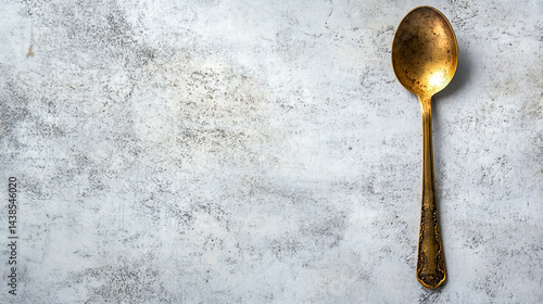 An instance of a spoon isolated on a white background, studio shot, high-resolution photography.