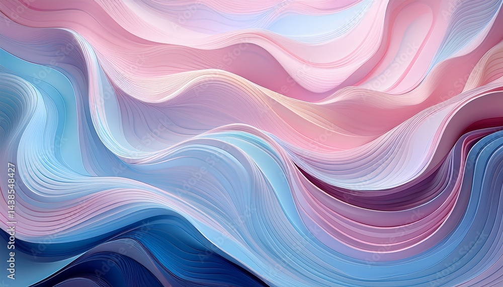 wavy pastel abstract with blue and pink hues showing soft undulating forms wavy pastel abstract with blue and pink hues showing soft undulating forms