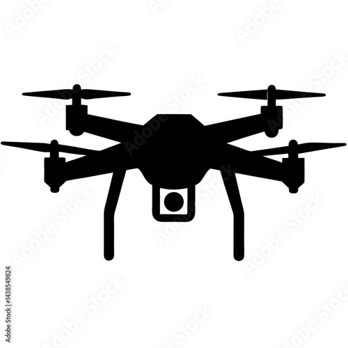 Dron vector military helicopter silhouette