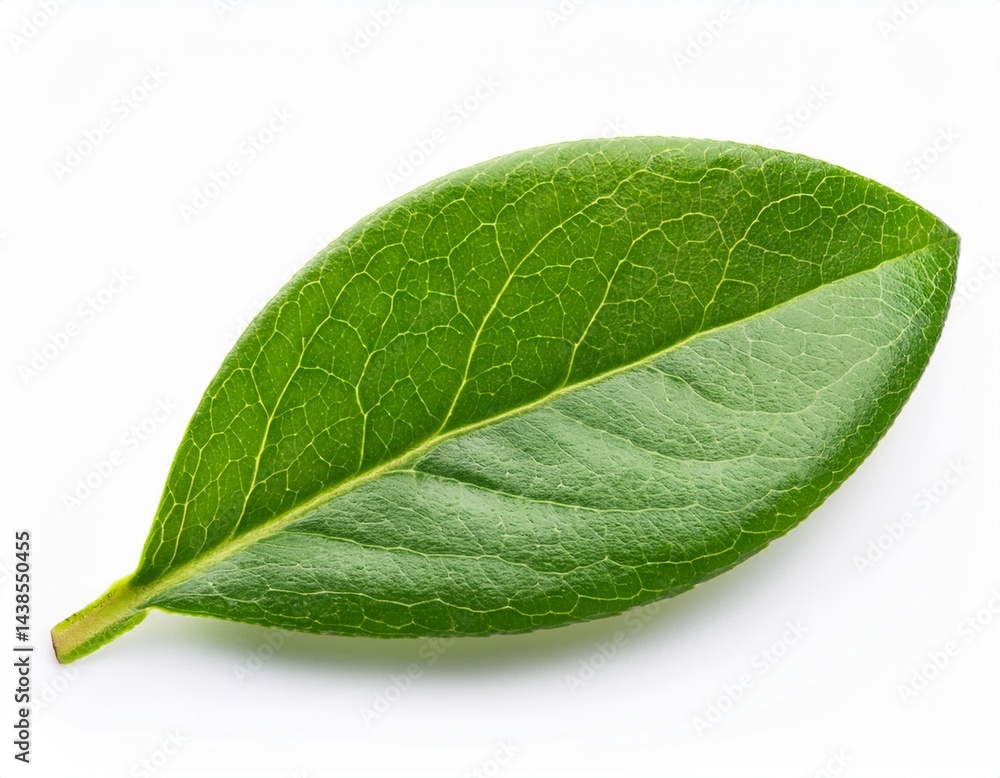 Obraz premium green leaves of blueberry isolated on white or white background