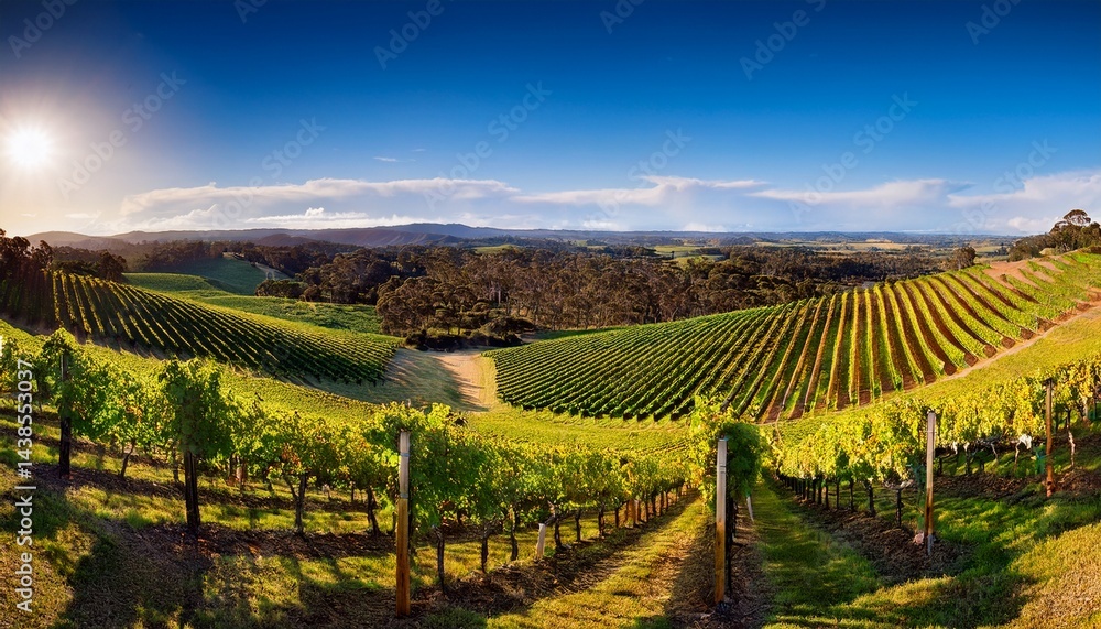 Fototapeta premium vineyard panorama in the adelaide hills