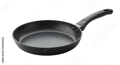 High-quality Teflon frying pan with a smooth, non-stick surface, perfect for easy cooking and cleaning, isolated on a transparent background