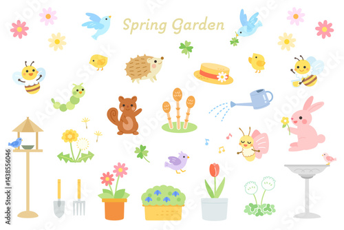 春のイラスト素材セット　かわいい