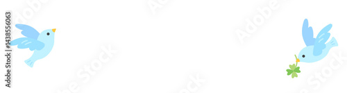 2羽の小鳥のイラスト