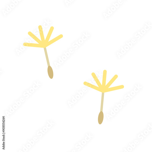 タンポポの綿毛のイラスト