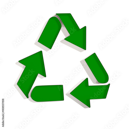 Symbol recycled on white ba...