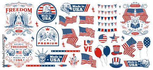 American patriotic celebration graphics collection