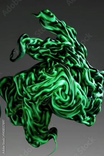 Depict toxic atmosphere eerie green mist swirling realistically transparent background simulating chemical smoke magical fumes ideal Halloween spooky themed effects