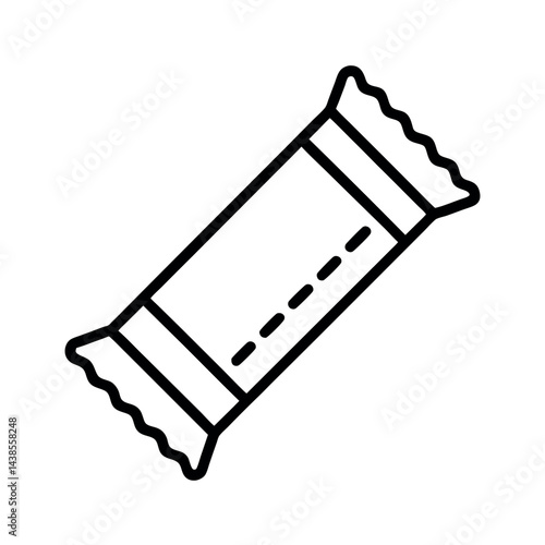 outline of a granola bar line art vector