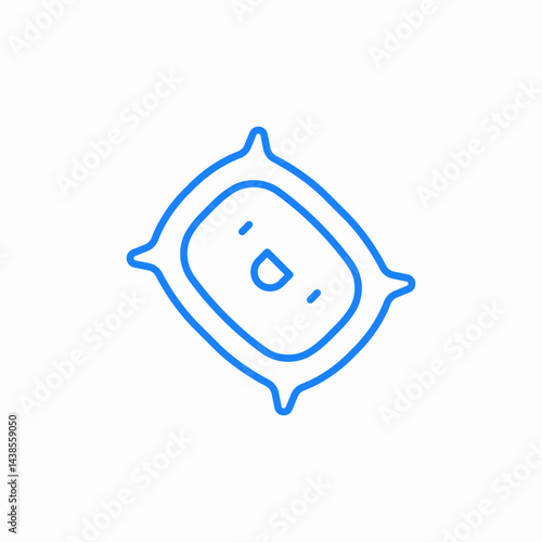 sleep pillow home textiles icon sign vector