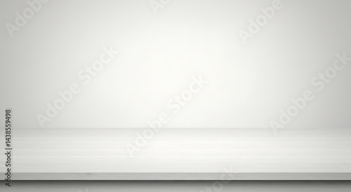 Wallpaper Mural Clean white table surface against a soft gradient backdrop creates space Torontodigital.ca