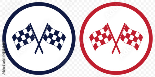 crossed racing checkered flags vector file racing flag silhouette vector icon. double crossed checkered racing flag NASCAR racing flag sports finish line flag on Transparent Background. EPS 10.