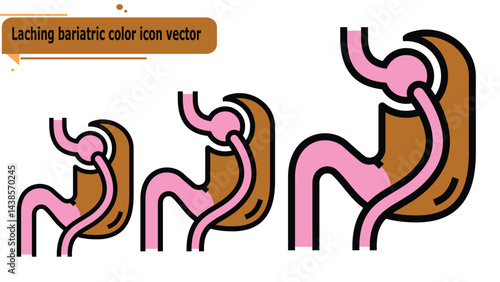 Laching bariatric color icon vector