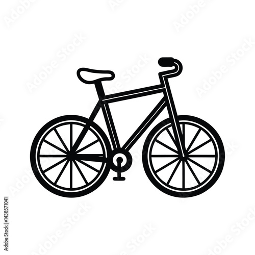 bicycle vector on white background