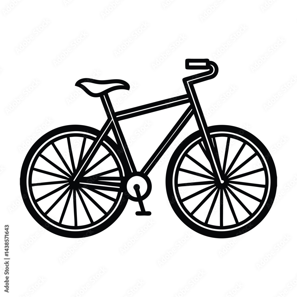 Fototapeta premium bicycle vector on white background