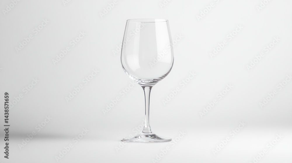 Empty wine glass on white background; food, drink, menu, website Empty wine glass on white background; food, drink, menu, website