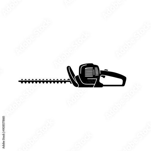 Hedge Trimmer Silhouette: A clean and concise illustration of a hedge trimmer, perfect for projects related to gardening, landscaping, and outdoor maintenance.