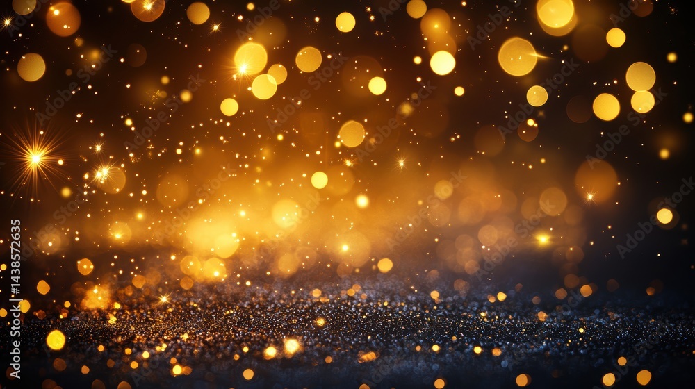 Fototapeta premium A magical sparkles background with glowing particles and fantasy feel