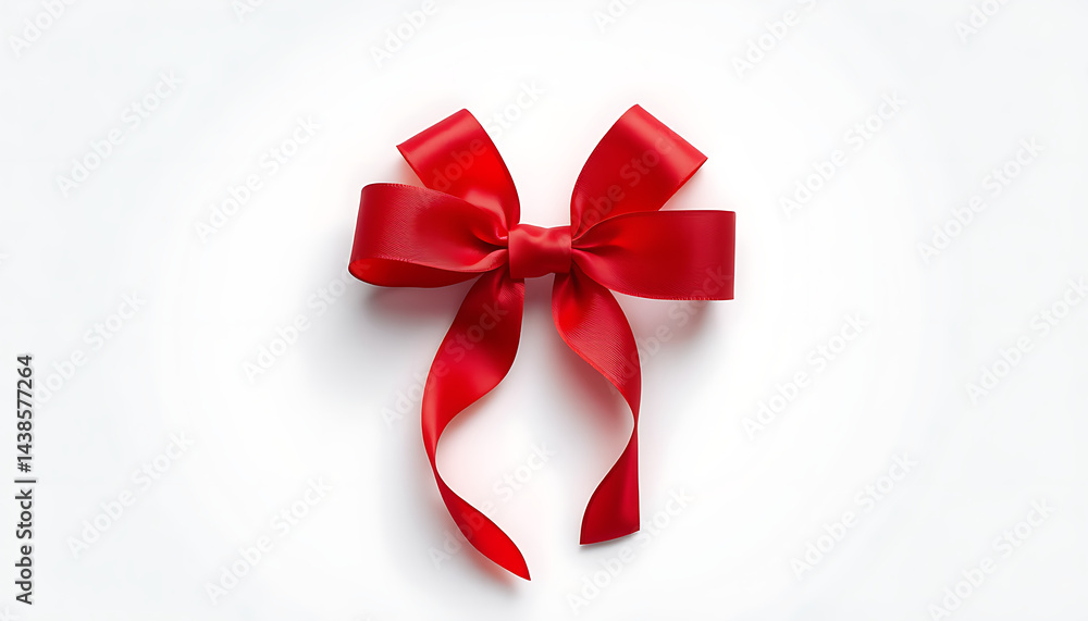 red bow on white background | Red Ribbon bow red bow on white background | Red Ribbon bow