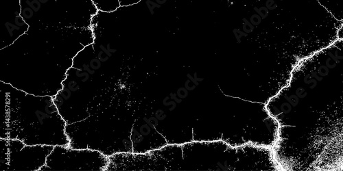 high-resolution grunge texture featuring a distressed black background with visible dust, scratches, and subtle cracked wall effects. The texture should have an aged, worn-out look.