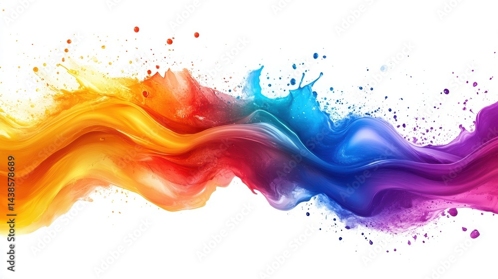 Fototapeta premium A abstract splash of paint background with creative artistic energy