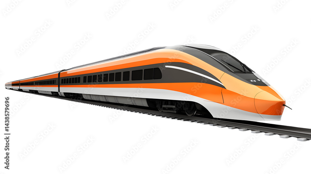 fast train on a white background fast train on a white background