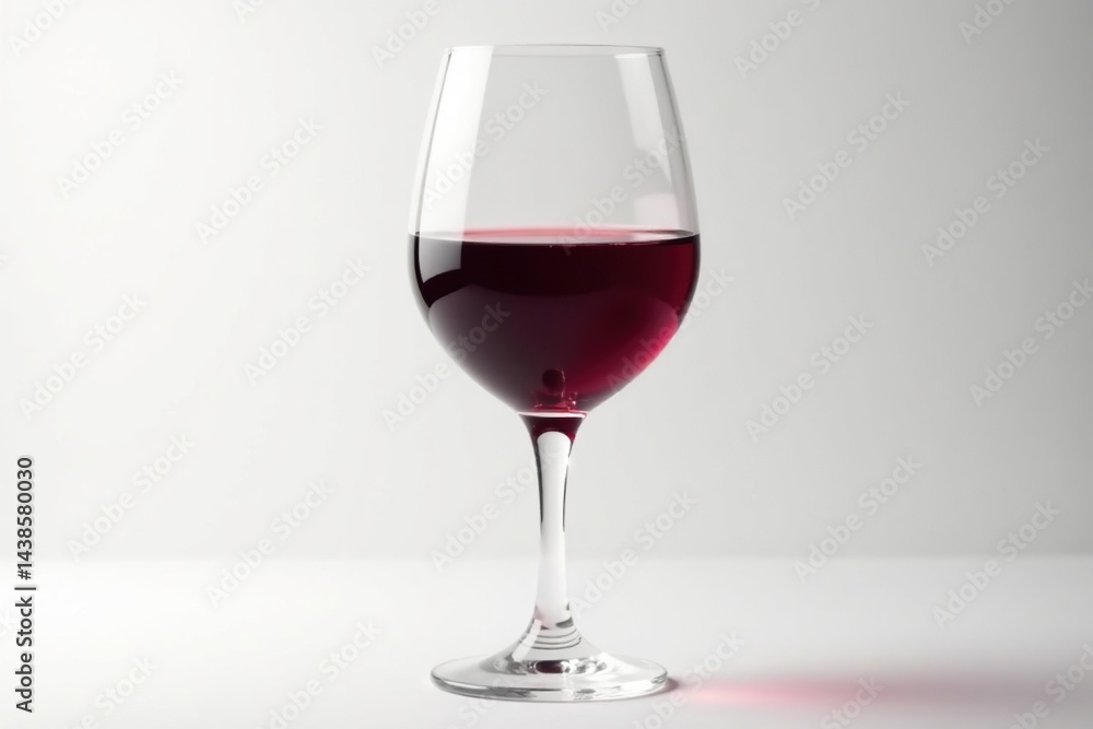 Rich red wine in a glass, pristine white backdrop, luxury, white background, background Rich red wine in a glass, pristine white backdrop, luxury, white background, background